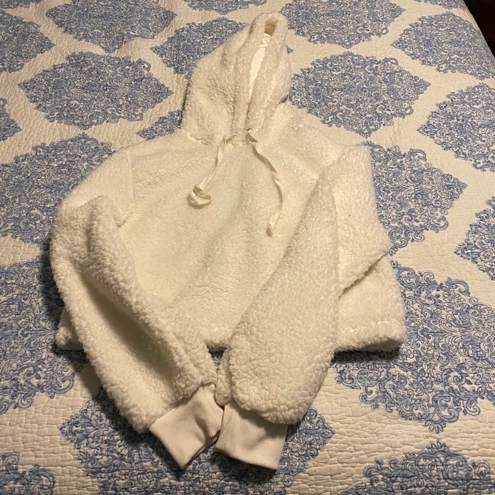Crop Sherpa hoodie